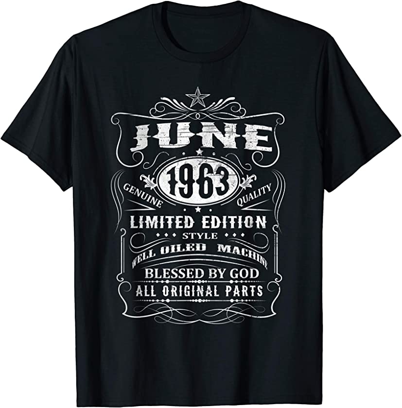 Vintage June 1963 Birthday Gift T-Shirt