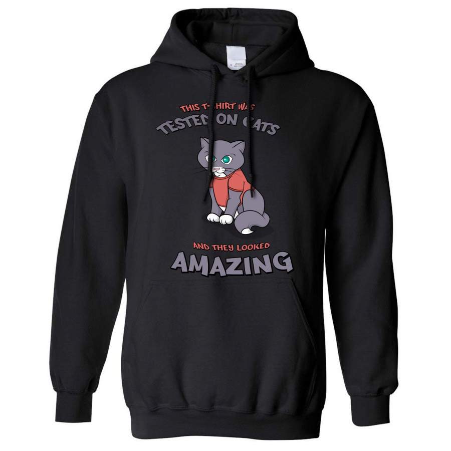 This Hoodie Was Tested On Cats Cute Animal Hooded Jumper