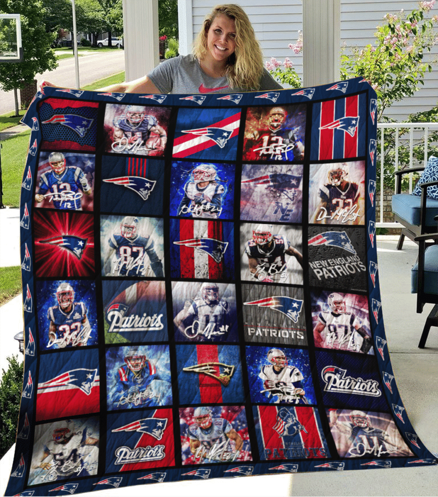 New England Patriots Football Team All Over Print 3D Quilt Blanket