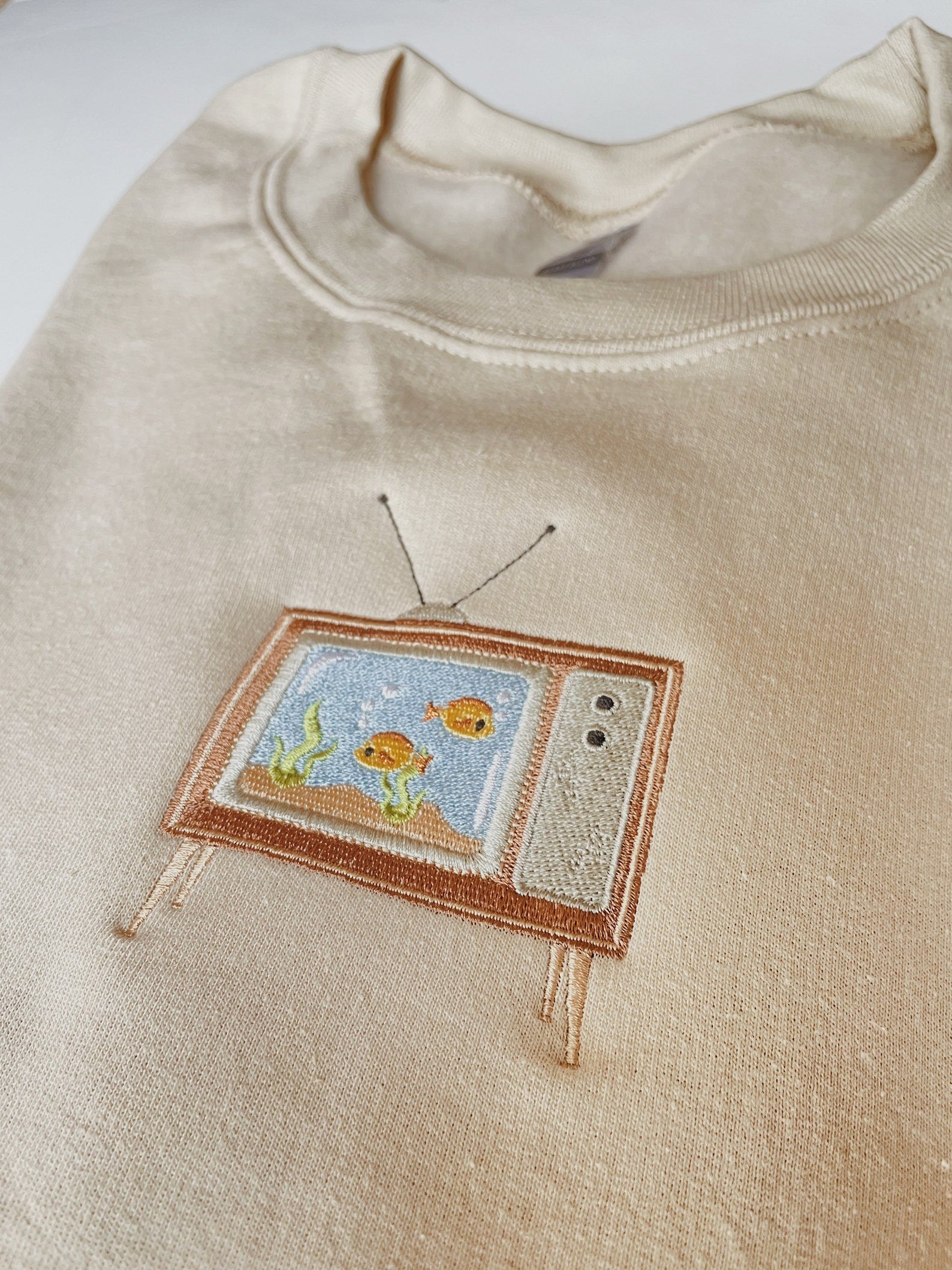 Aquarium Embroidery Sweatshirt 2D Crewneck Sweatshirt All Over Print Sweatshirt For Women Sweatshirt For Men Sws4590