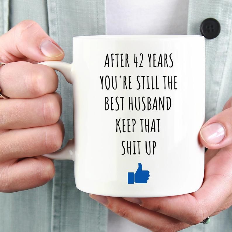 42Nd Anniversary Mug, 42Nd Anniversary Gift For Husband, His, Couple, Gift For 42 Year Anniversary, 42Nd Year Marriage