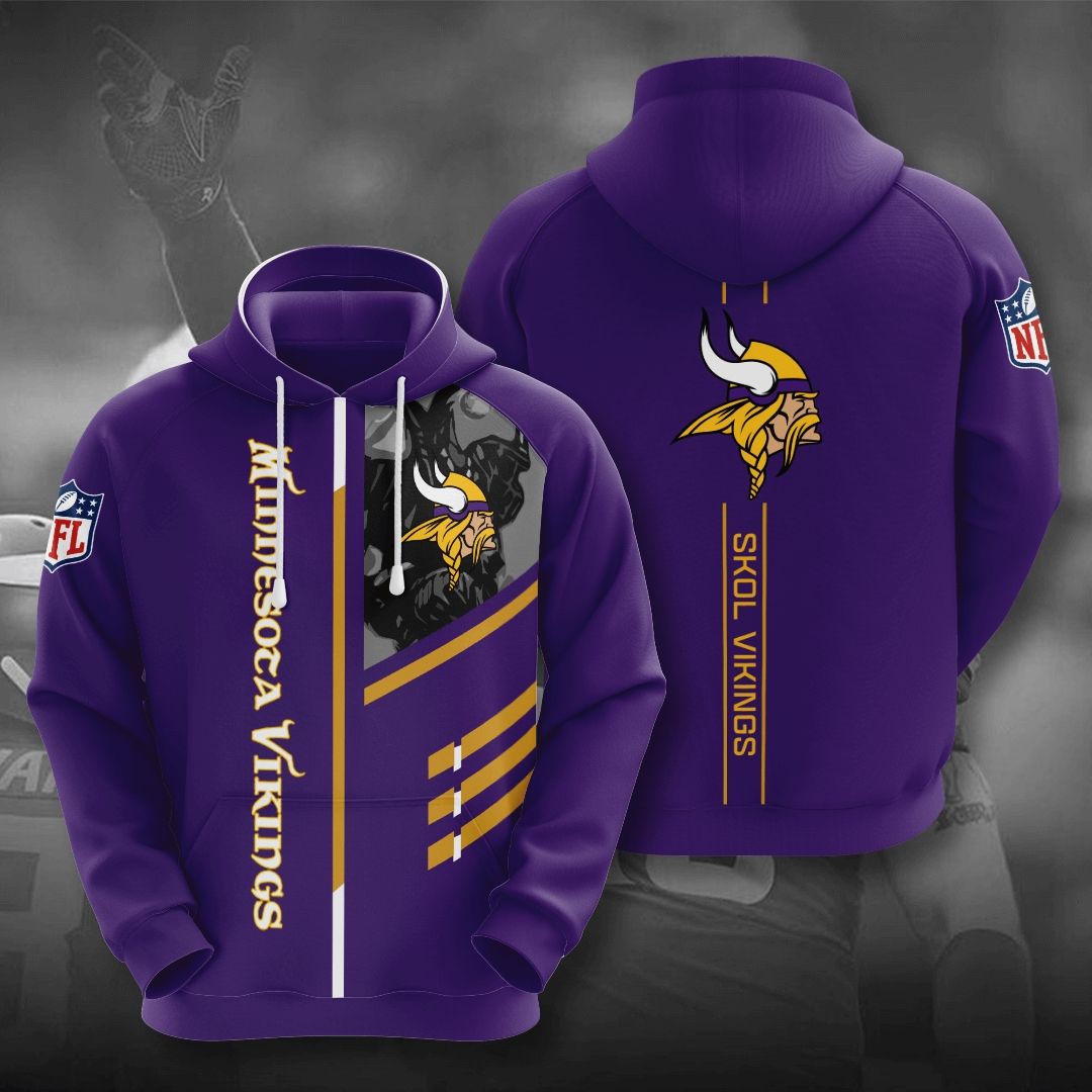 Minnesota Vikings Skol Vikings 3D All Over Print Hoodie, Zip-Up Hoodie