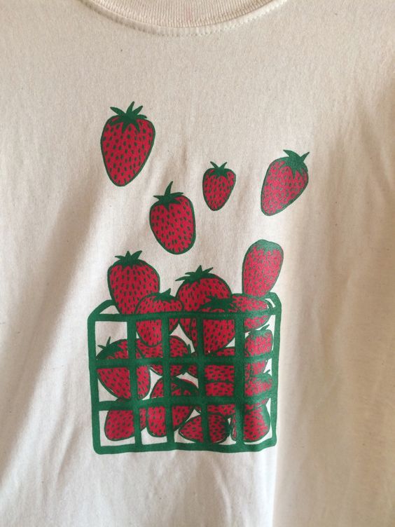 Strawberry Shirt, Screen Print T-shirt