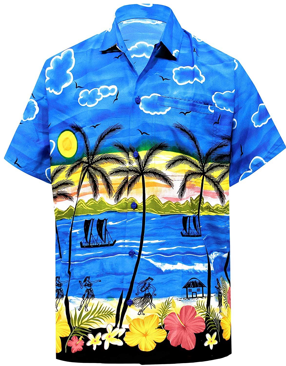 Palm Tree Blue Awesome Design Hawaii Shirt Ha540