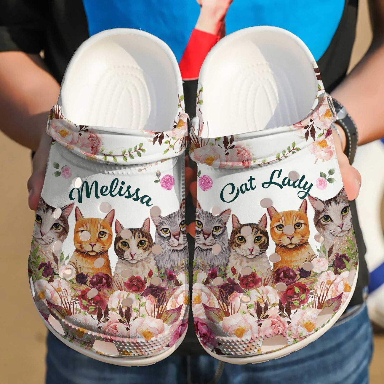 Cat Personalized Clog, Custom Name, Text Cat Lady, Fashion Style For Women, Men, Kid, Print 3D