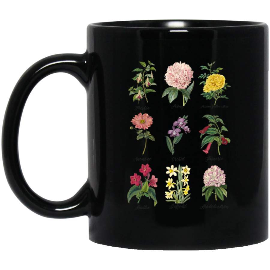 Vintage Botanical Floral Flower Coffee Mug