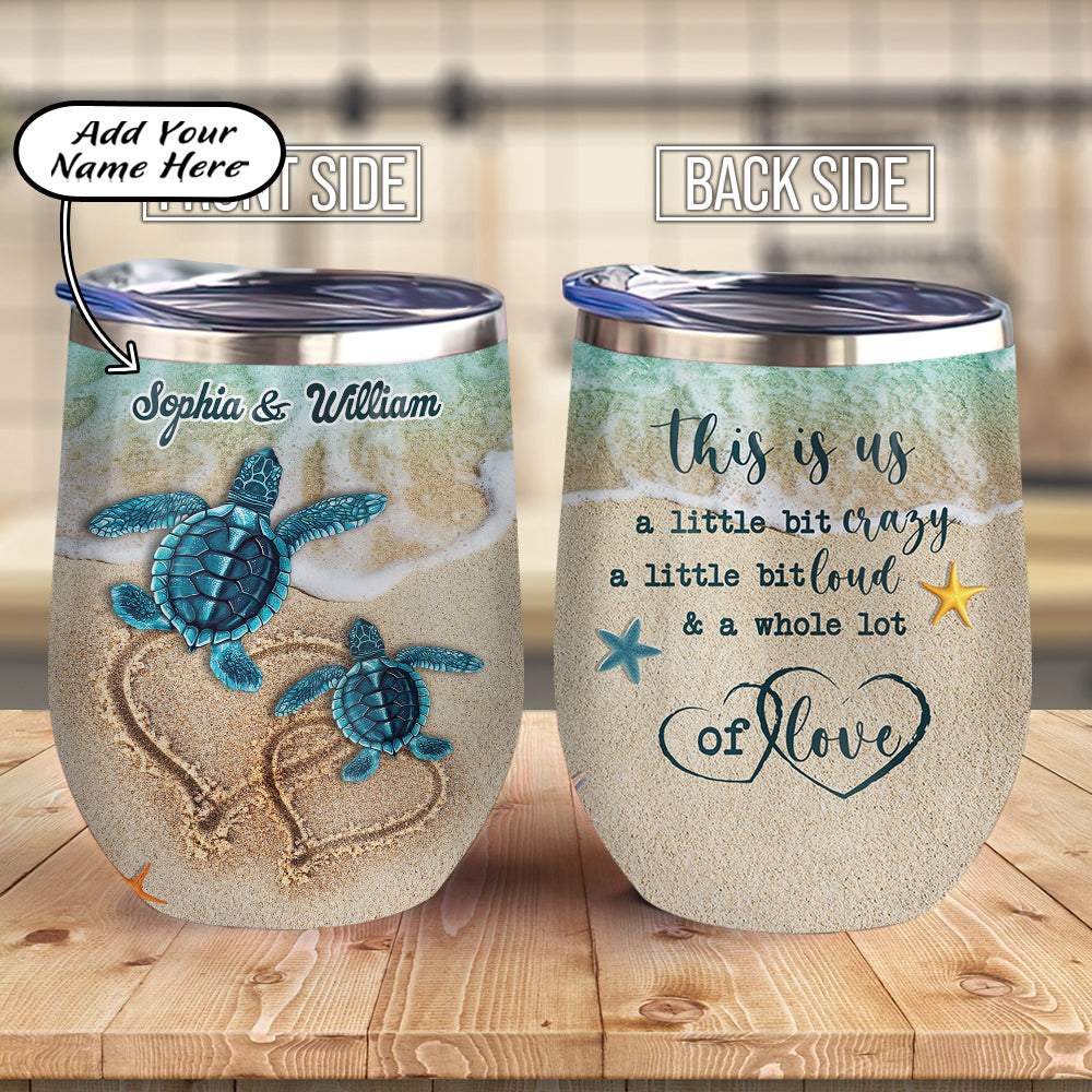 Personalized Turtle Couple Gift Acaa3006003Z Wine Tumbler