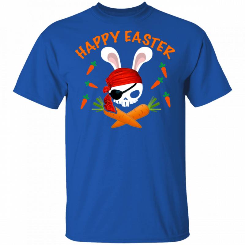 Bunny Skull Crossbones Pirate Lover Funny Rabbit Bunny Eggs Easter Day Matching Shirt For Kids Women Christian Gifts T-Shirt