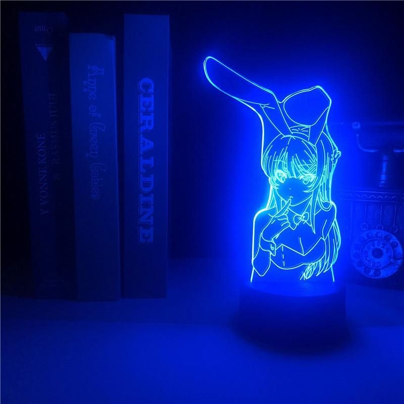 Bunny Girl Anime 3D Illusion Night Light Led Light