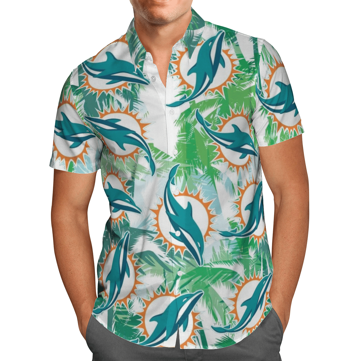 R-Miami Dolphins Football Hawaiian Shirt