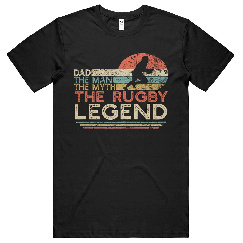 Mens Vintage Rugby Dad The Man The Myth The Legend Father’S Day Gift T Shirts