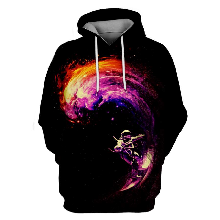 Astronaut facing with waves Custom T-shirt – Hoodies Apparel