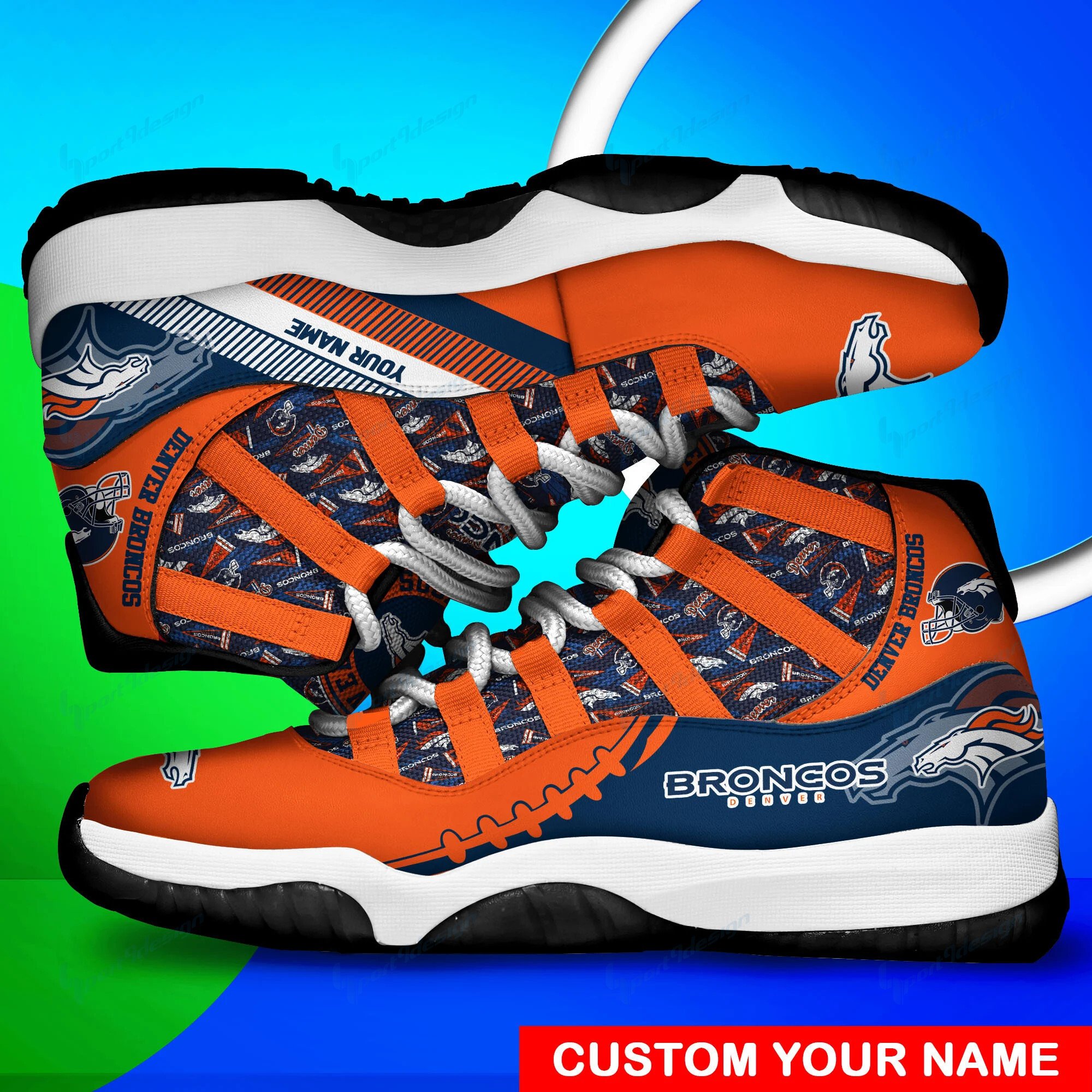 Denver Broncos Personalized Ajd11 Sneakers Bg159