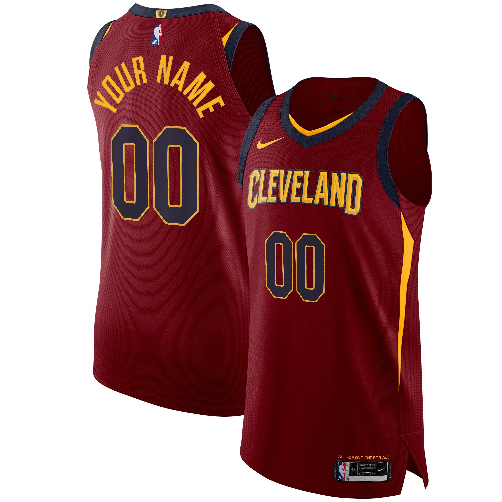 Cleveland Cavaliers Authentic Custom Jersey Wine – Icon Edition