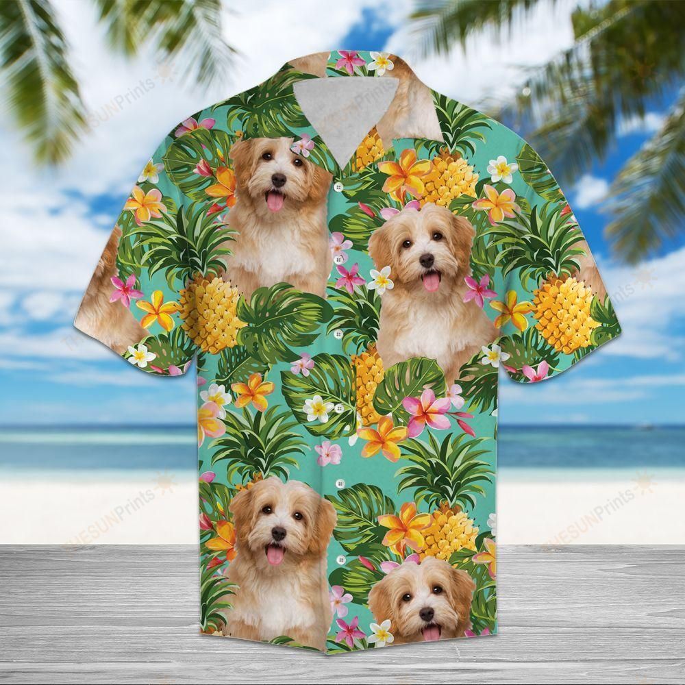 Tropical Pineapple Havanese Hawaiian Shirt Ha51755