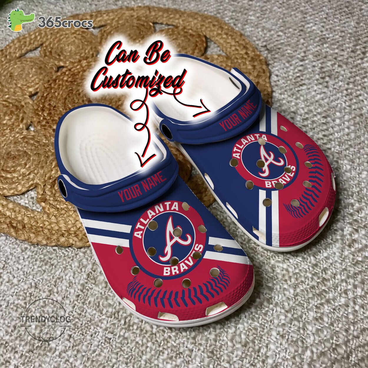 Baseball Atlanta Braves Personalized Baseball Logo Team Clog Shoes