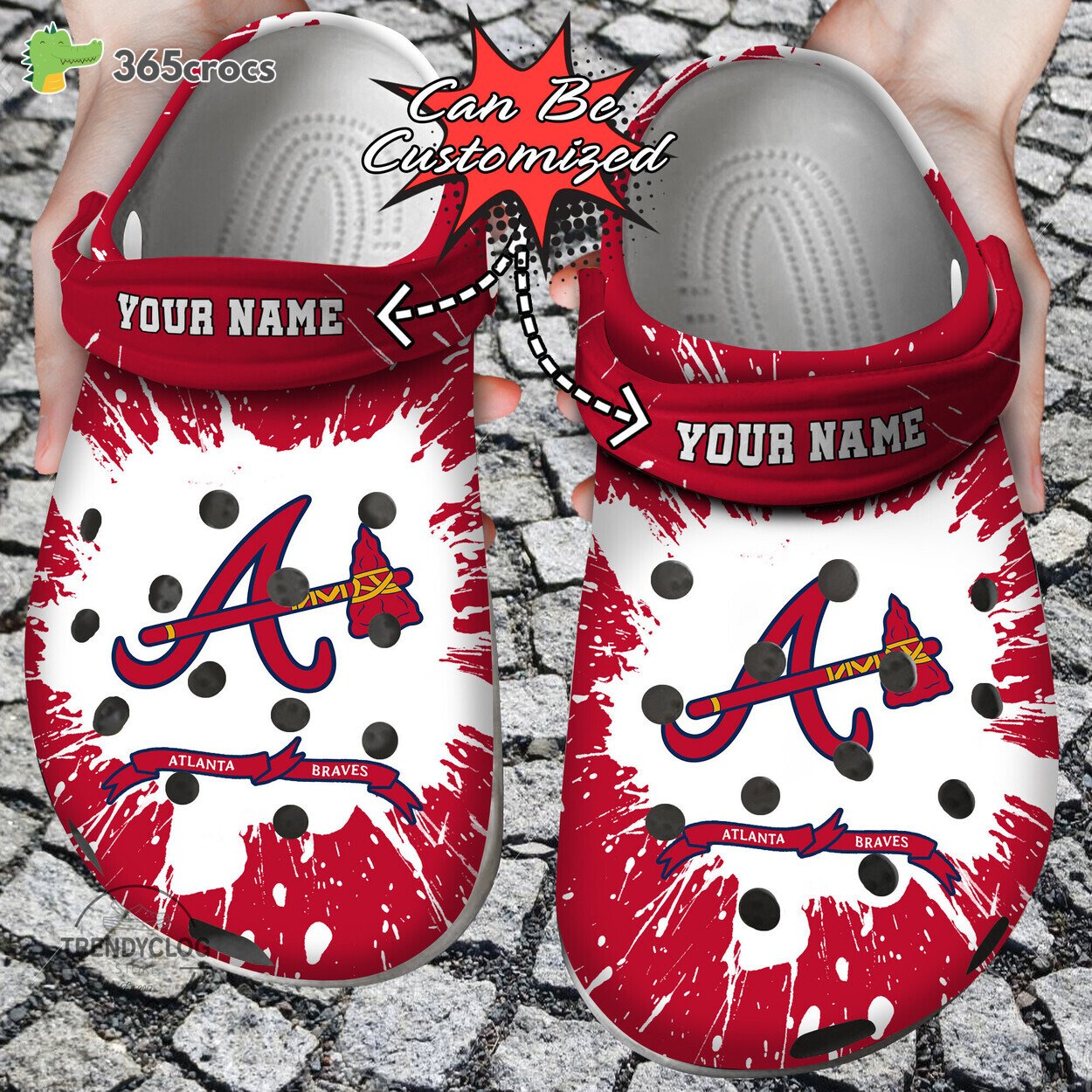 Baseball Atlanta Braves Team Spirit Personalized Clog Footwear Sports Fans