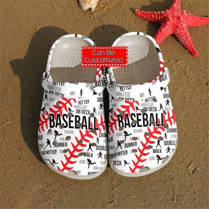 Baseball – Baseball Pattern Clog Crocss Shoes For Men And Women