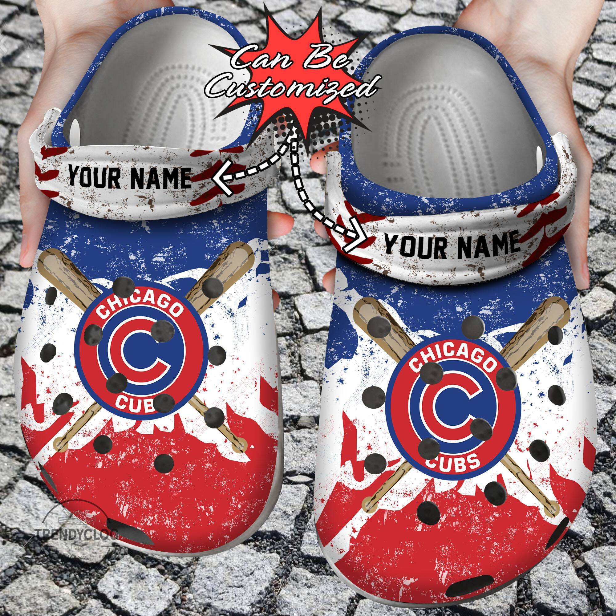 Baseball CCubs Personalized Watercolor New Clog Crocss Shoes