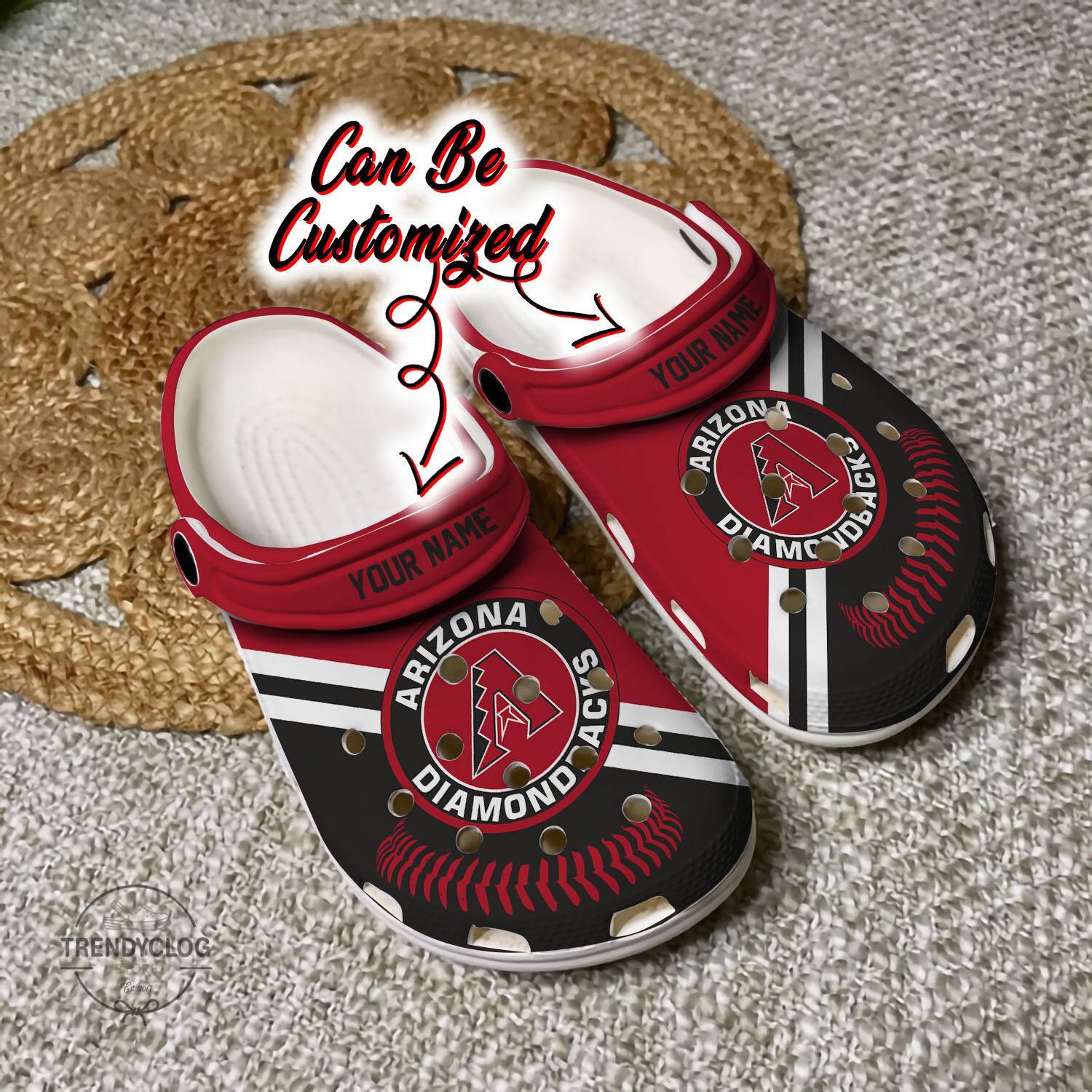 Baseball Crocss ADiamondbacks Personalized Baseball Logo Team Clog Shoes