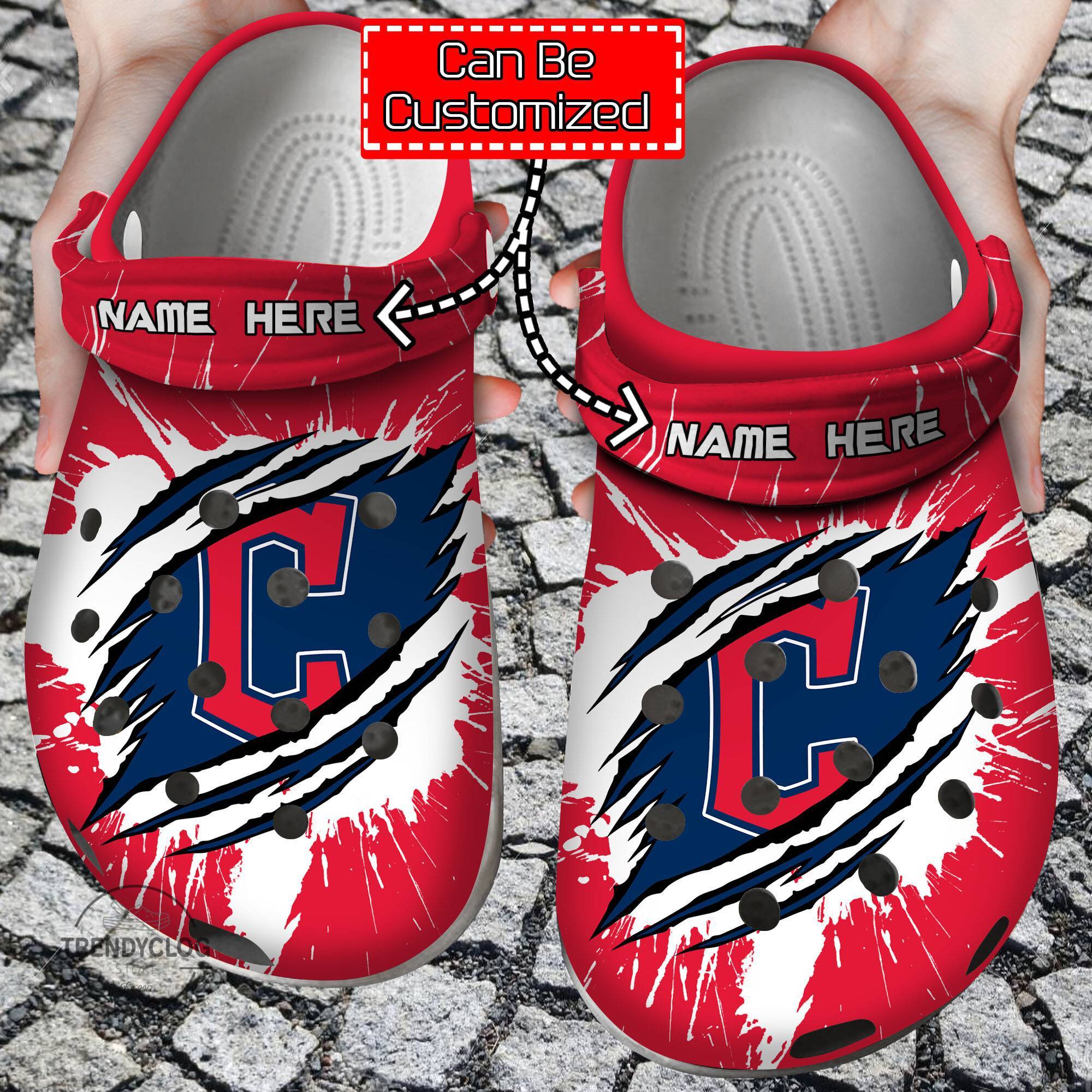 Baseball Crocss Personalized CGuardians Ripped Claw Clog Shoes