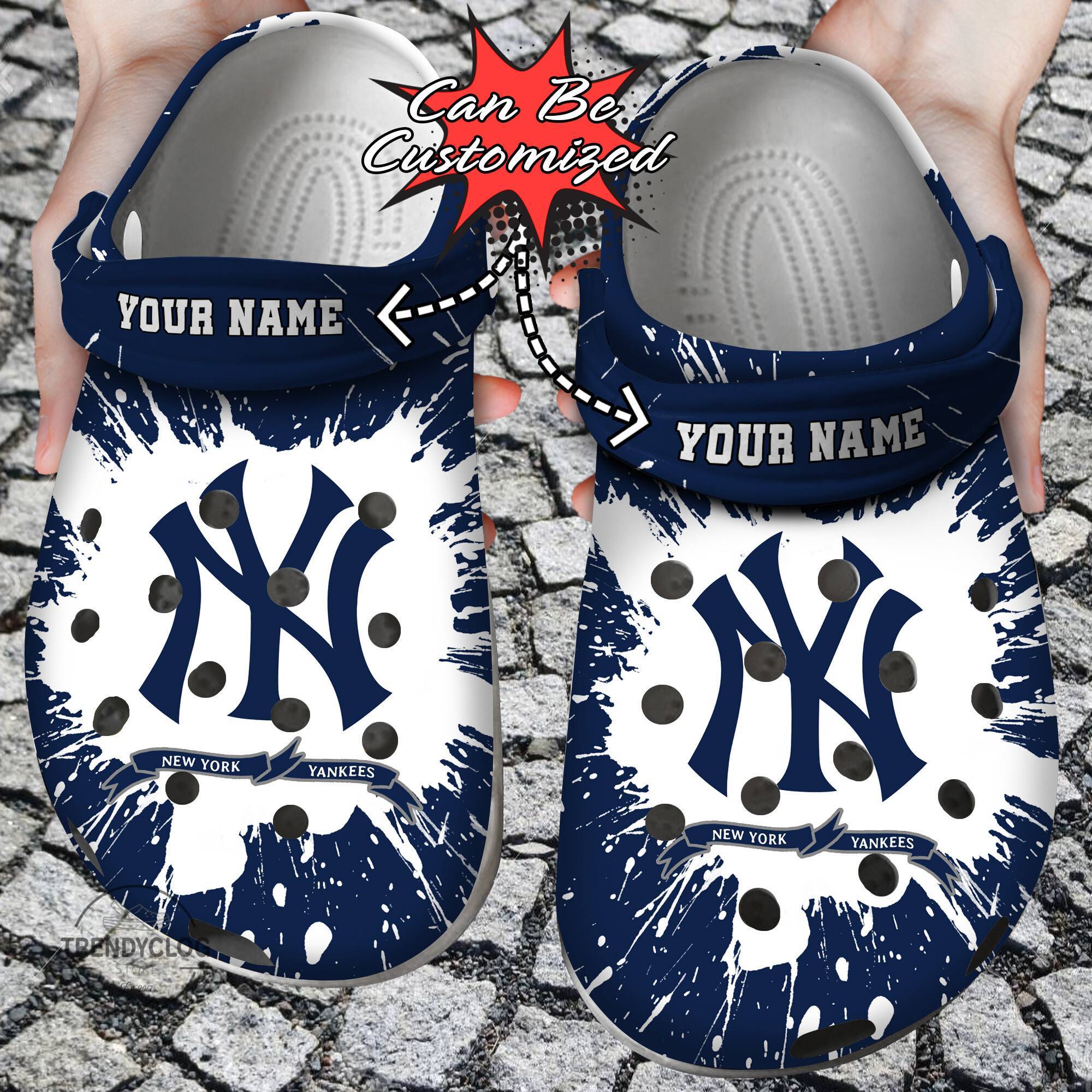 Baseball Crocss Personalized NY Yankees Team Clog Shoes