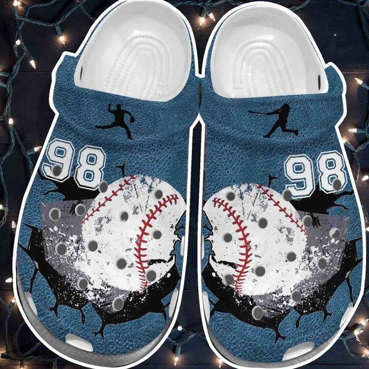 Baseball Falls Against The Wall Crocss Classic Clogs Shoes For Batter Custom Shoe Gift For Fan Baseball