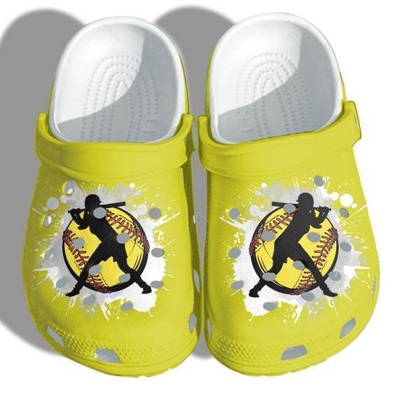 Baseball Girl Shoes Crocss For Women, Baseball Sports Shoes Birthday Gifts For Women Men, Gift Birthday