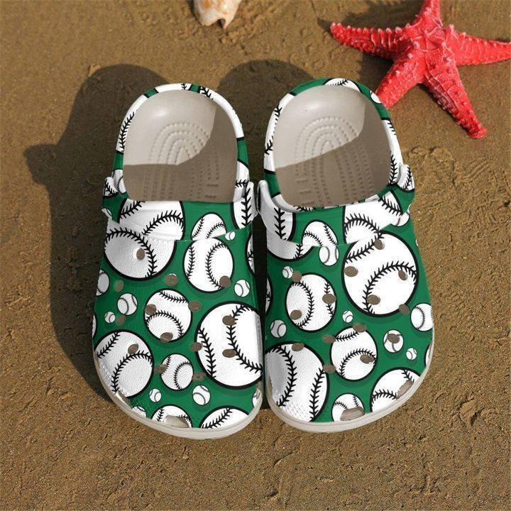 Baseball Green Ball Classic Clogs Crocss Shoes