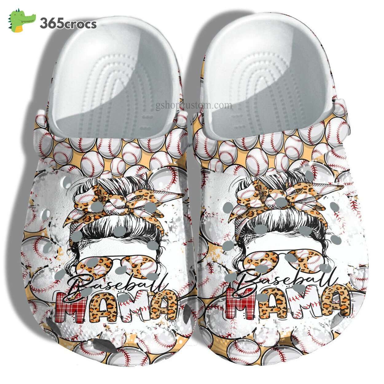 Baseball Mama Leopard Clog Shoes Celebrating Supportive Mothers Everywhere