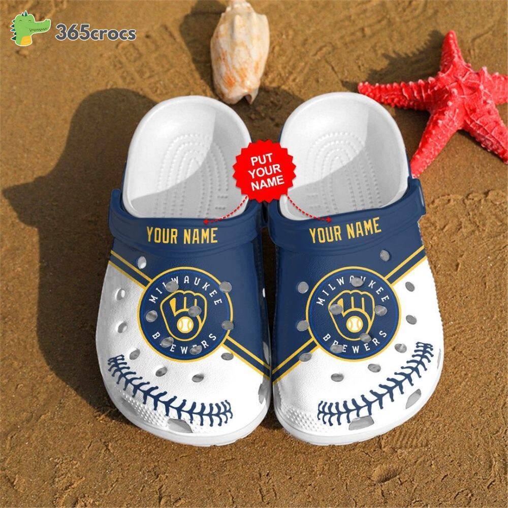 Baseball Milwaukee Brewers Personalized Colorful For Unisex Crocss Clog Shoes