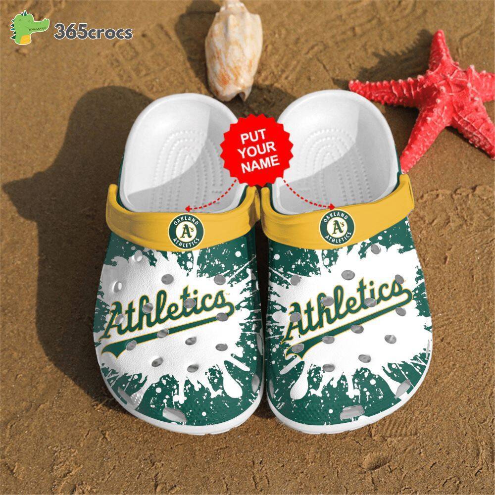 Baseball Oakland Athletics For Baseball Fans Men And Women Crocss Clog Shoes