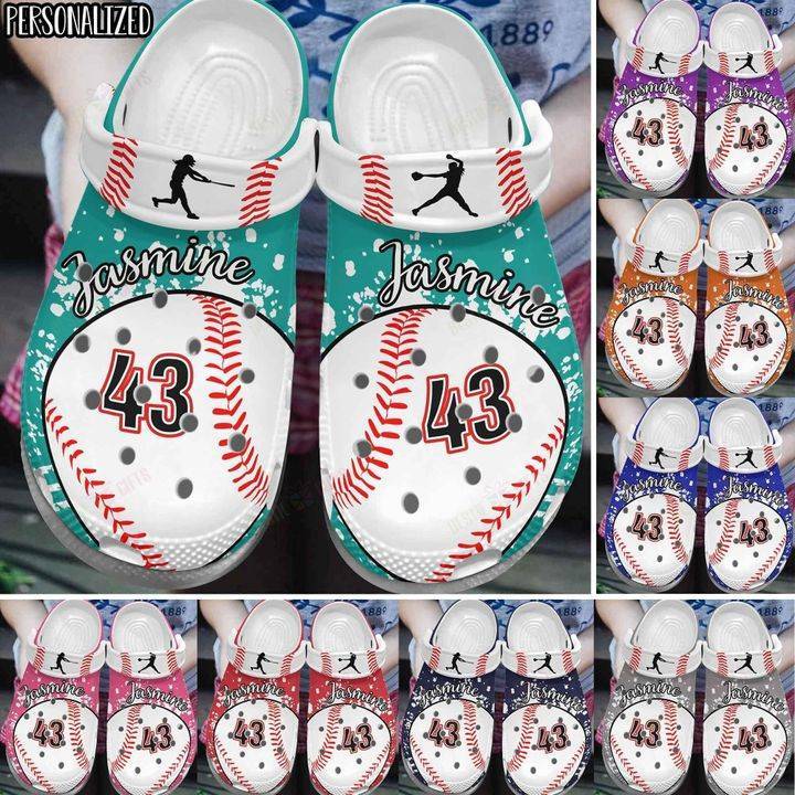 Baseball Personalized White Sole My Love Crocss Classic Clogs Shoes