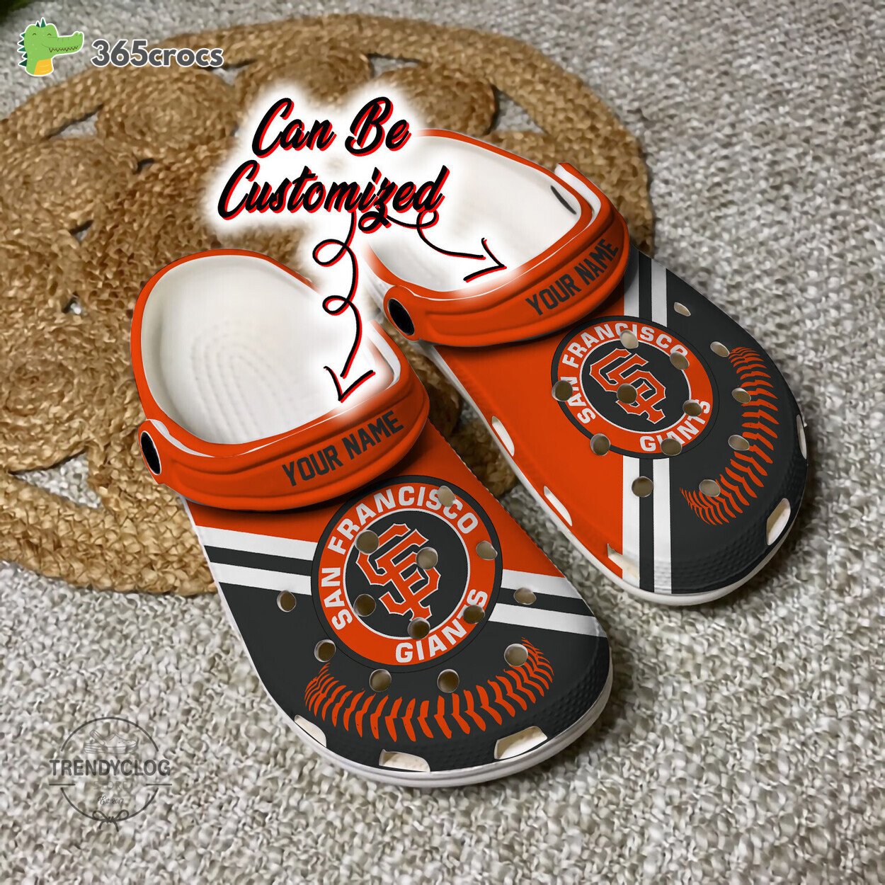 Baseball San Francisco Giants Personalized Baseball Logo Team Clog Shoes