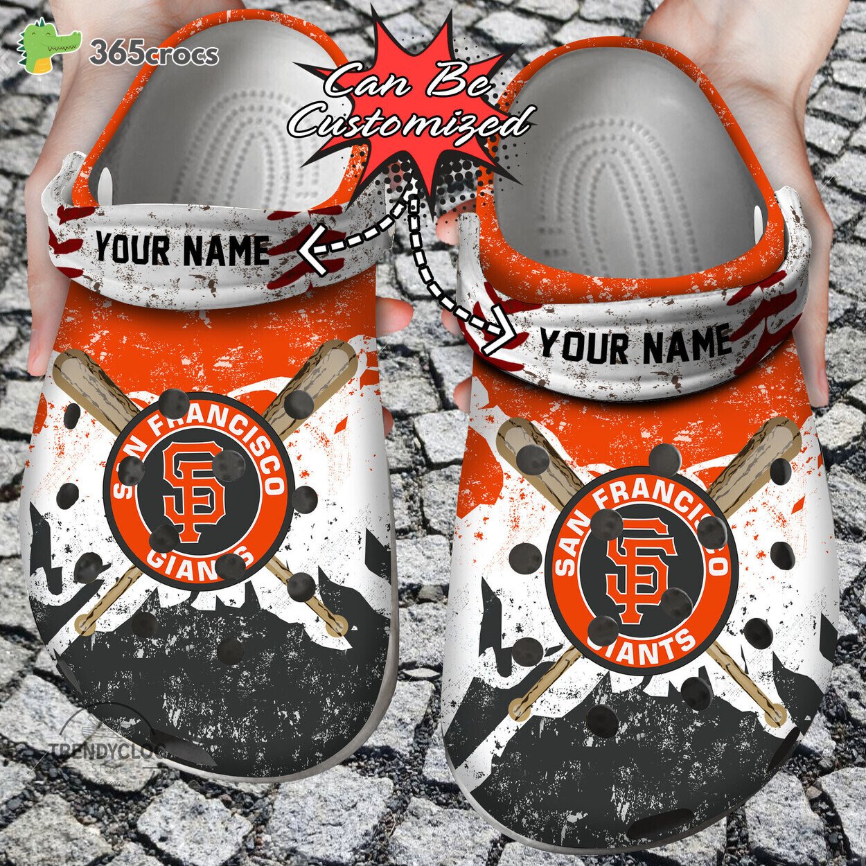 Baseball San Francisco Giants Personalized Watercolor New Clog Shoes