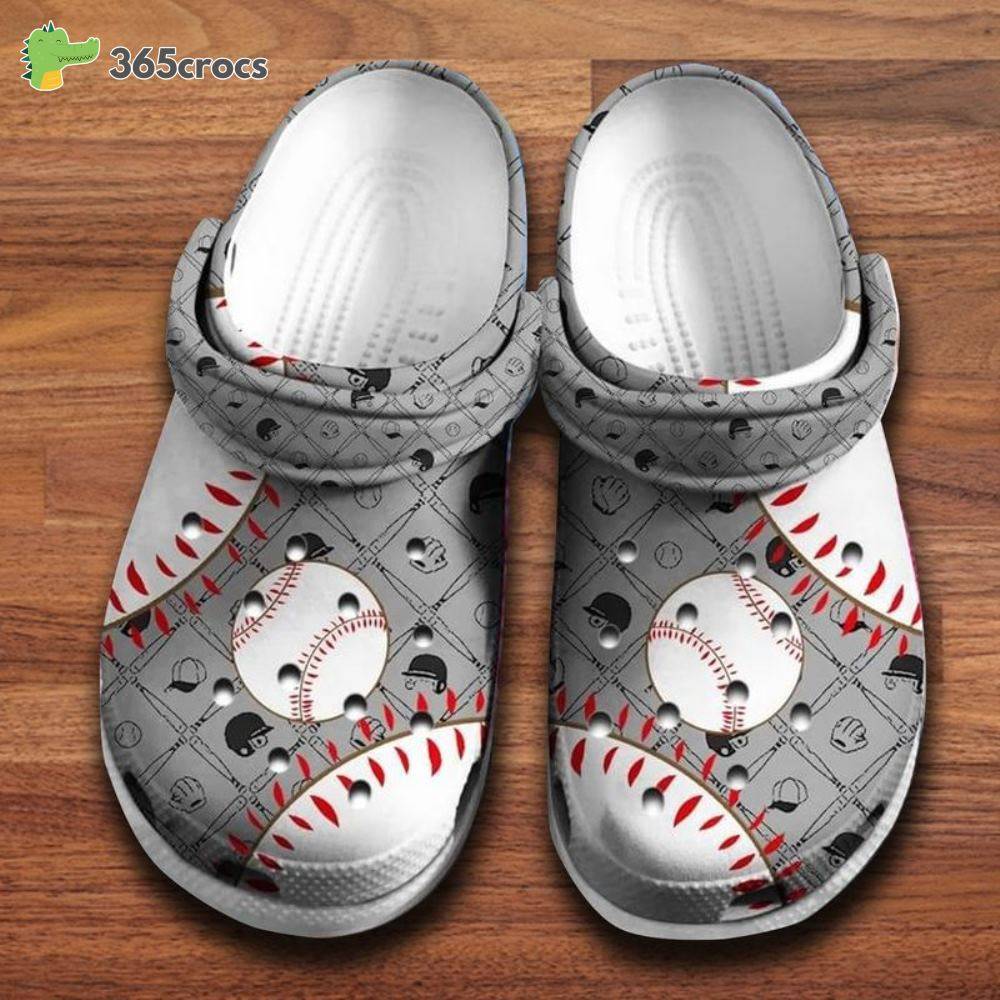 Baseball Sports Gift For Men And Women Baseball Lover Baseball Tool Crocss Clog Shoes