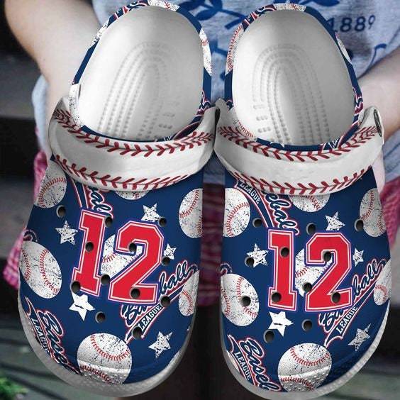 Baseball Stitches Ball Personalized Clog Whitesole Crocss Crocband Clog