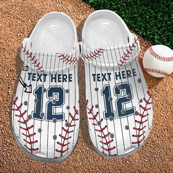 Baseball Uniform Player Crocss Classic Clogs Shoes For Batter Funny Baseball Personalized Shoes