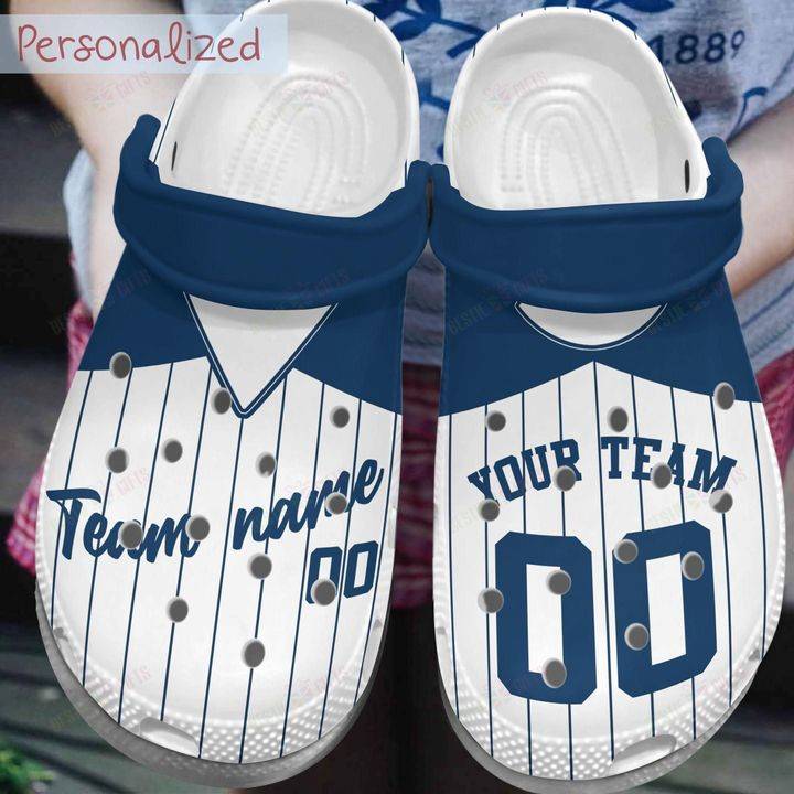 Baseball White Sole Personalized Team Uniform Crocss Classic Clogs Shoes