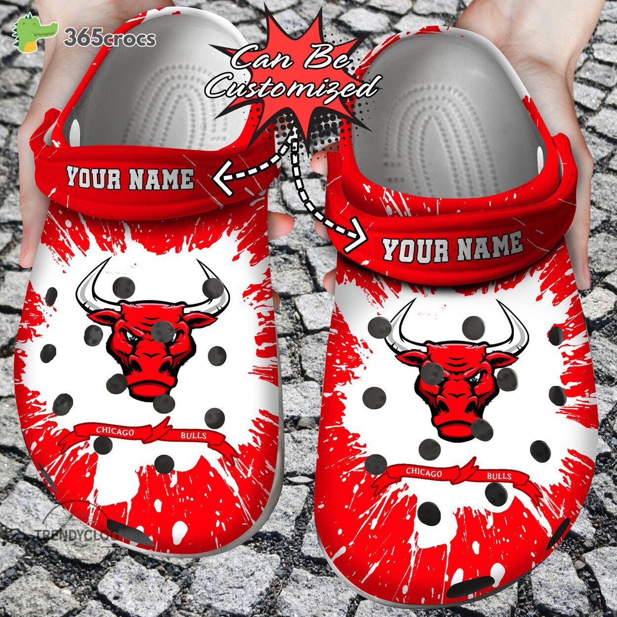 Basketball Chicago Bulls Fan Tribute Personalized Team Inspired Clog Shoes