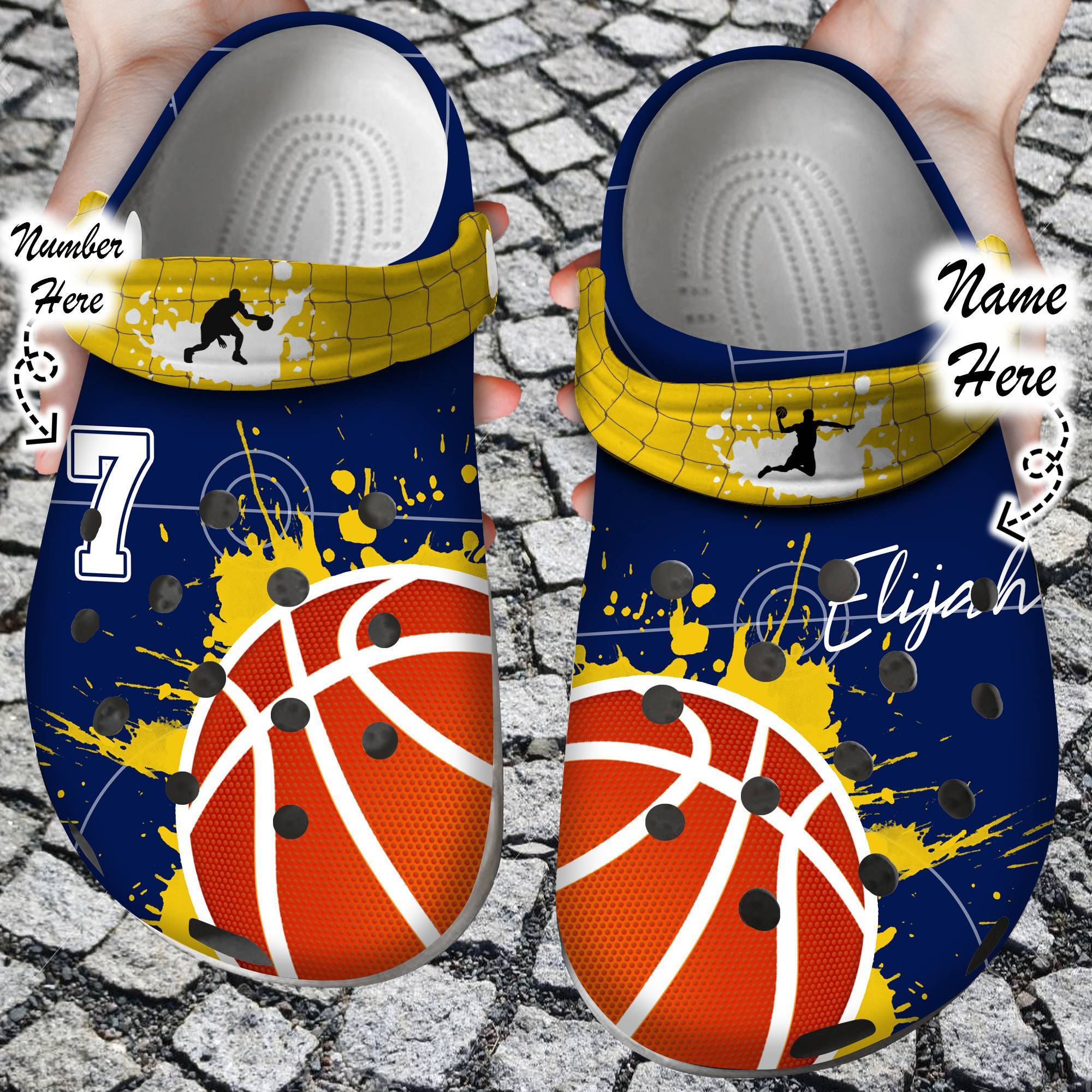 Basketball Crocss Basketball Passion Custom Name Number Clog Crocss Shoes