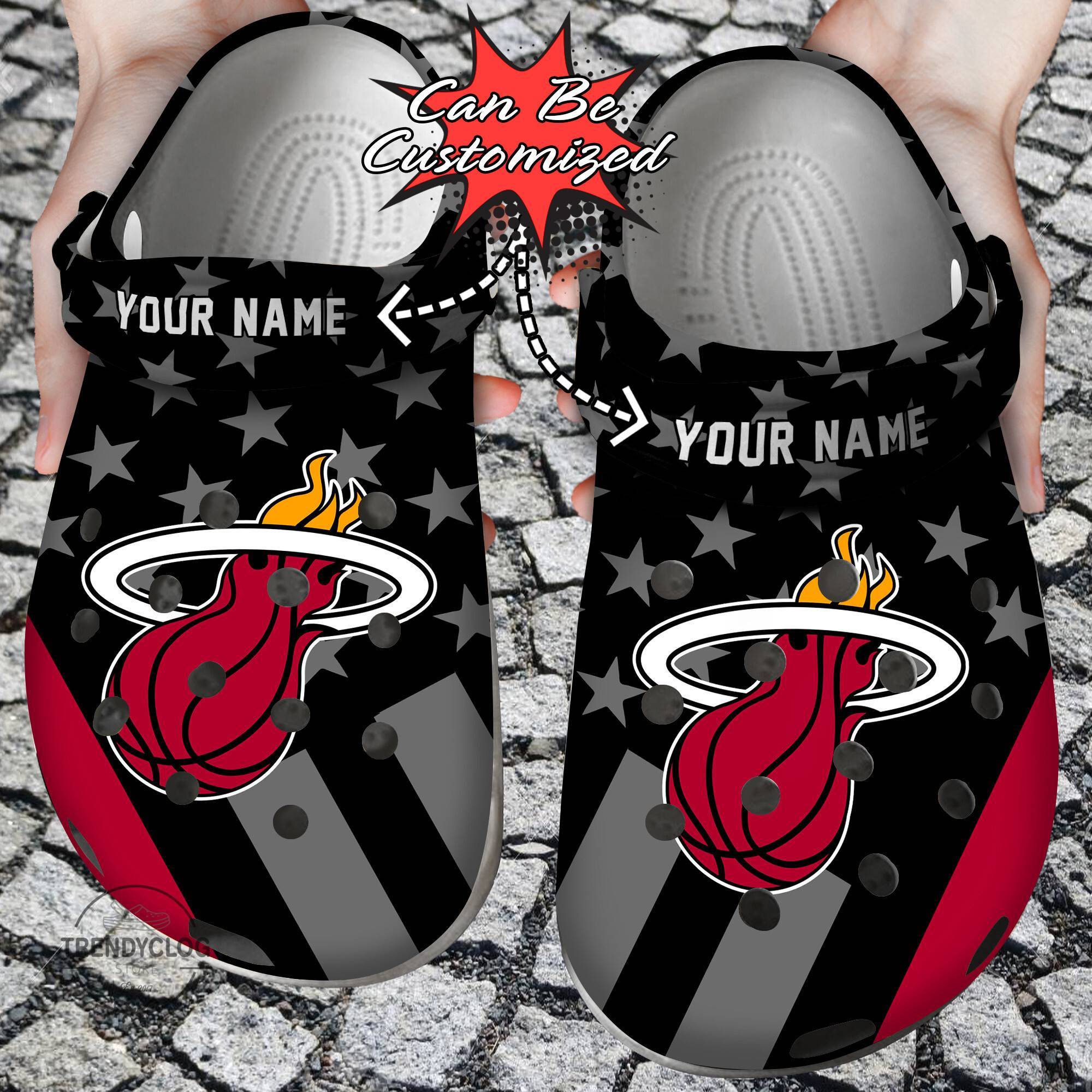 Basketball Crocss Personalized MHeat Star Flag Clog Shoes