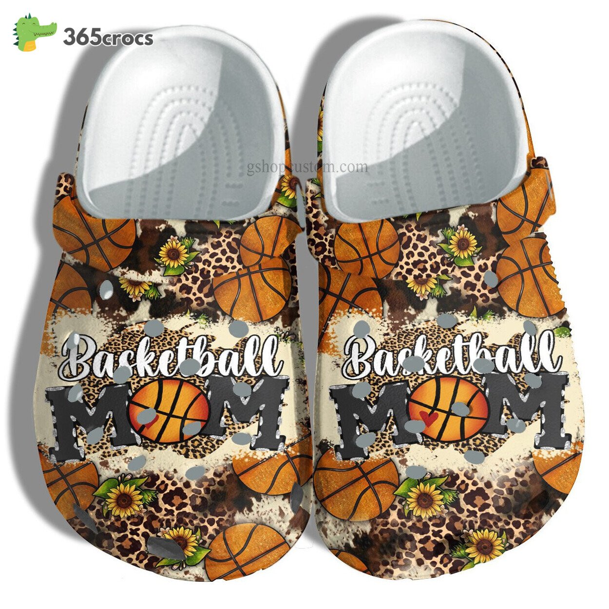 Basketball Mom Leopard Sunflower Clogs Cheering Daughter Sporty Footwear