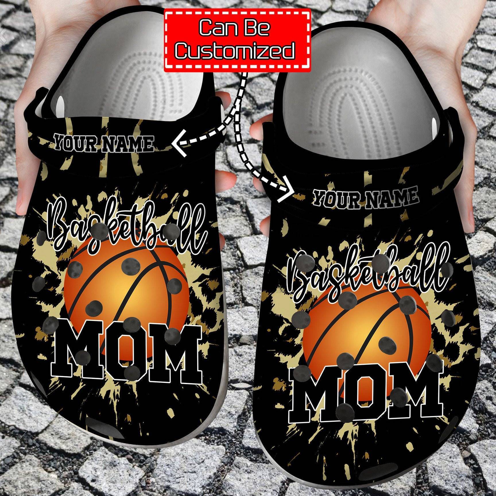 Basketball Mom On Cheetah clog Crocss Shoes Custom