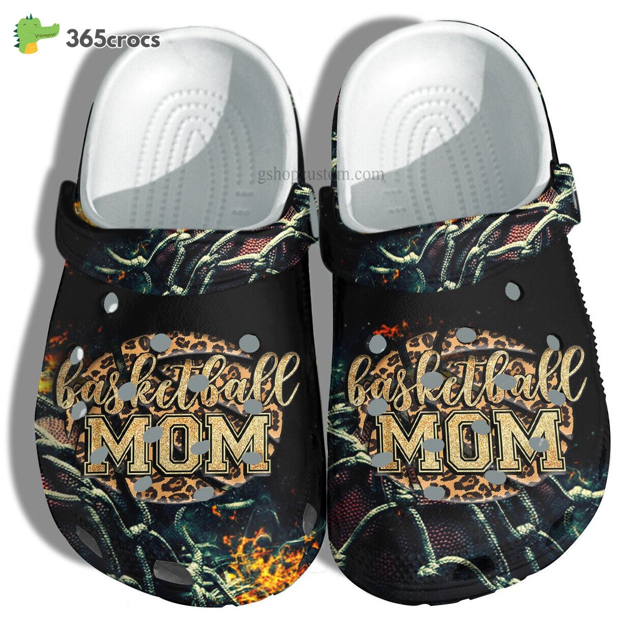 Basketball Mom Women Croc Shoes Cheer Up Son Player Gift Mommy Comfortable