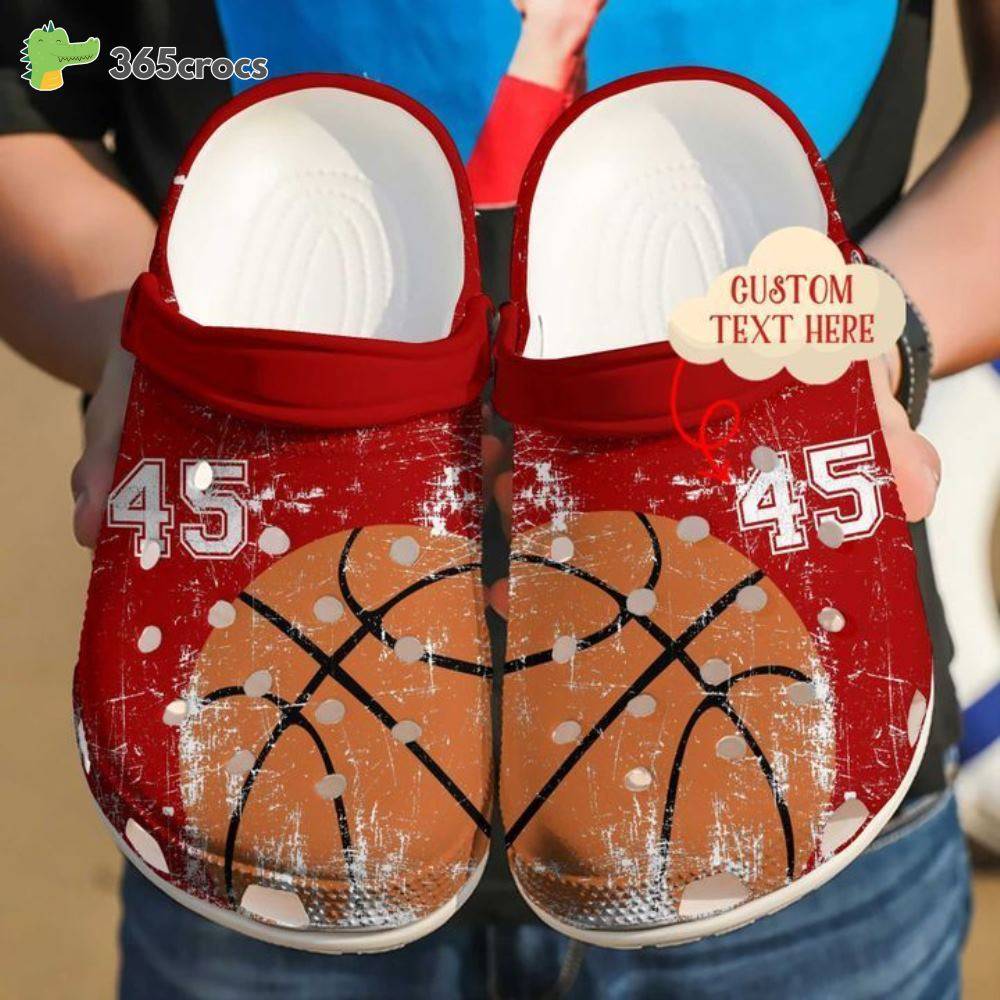 Basketball Personalized Colorful Crocss Clog Shoes