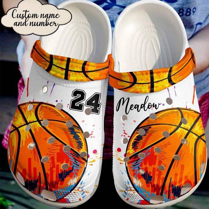 Basketball Personalized I Love clog Crocss Shoes Basketball