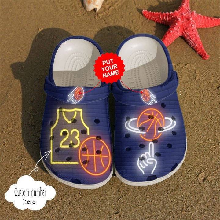 Basketball Personalized Neon clog Crocss Shoes Basketball