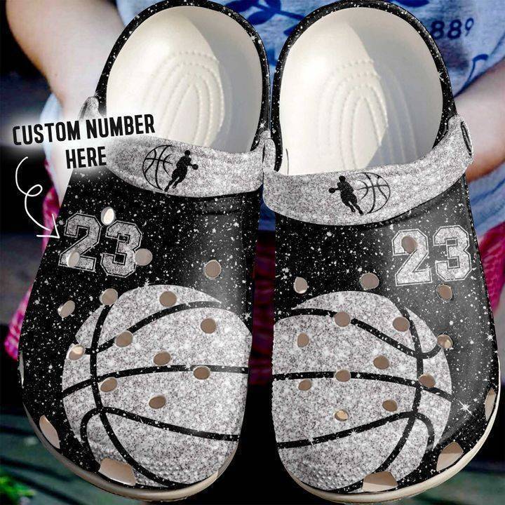 Basketball Personalized Sparkle Classic Clogs Crocss Shoes