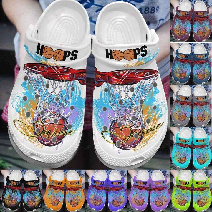 Basketball White Sole Hoops Personalized Crocss Classic Clogs Shoes